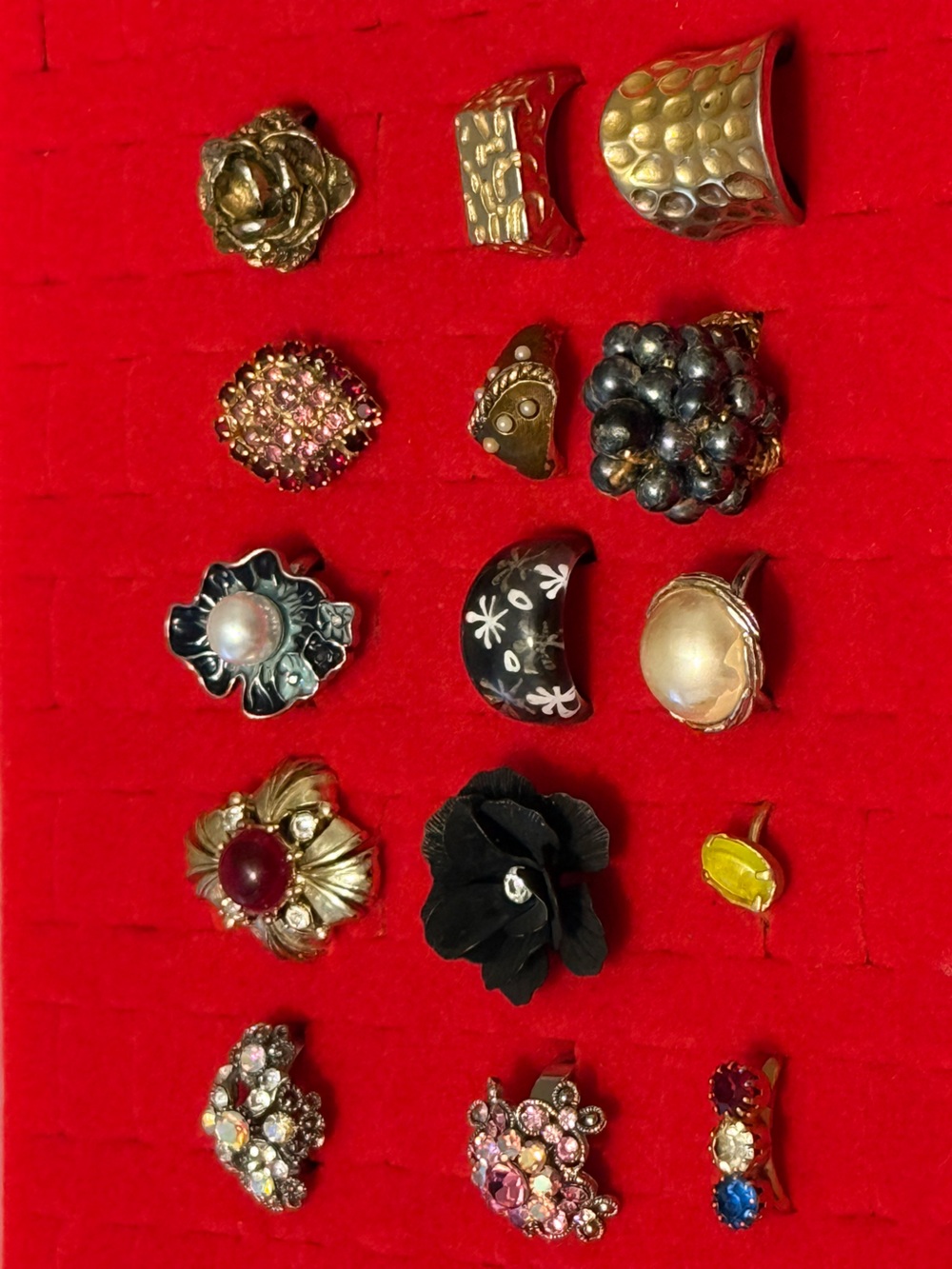Vintage cocktail Mixed Women’s  Rings Lot  - chunky